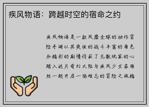 疾风物语：跨越时空的宿命之约