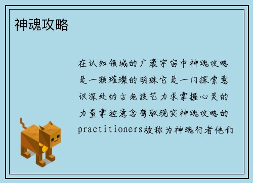 神魂攻略